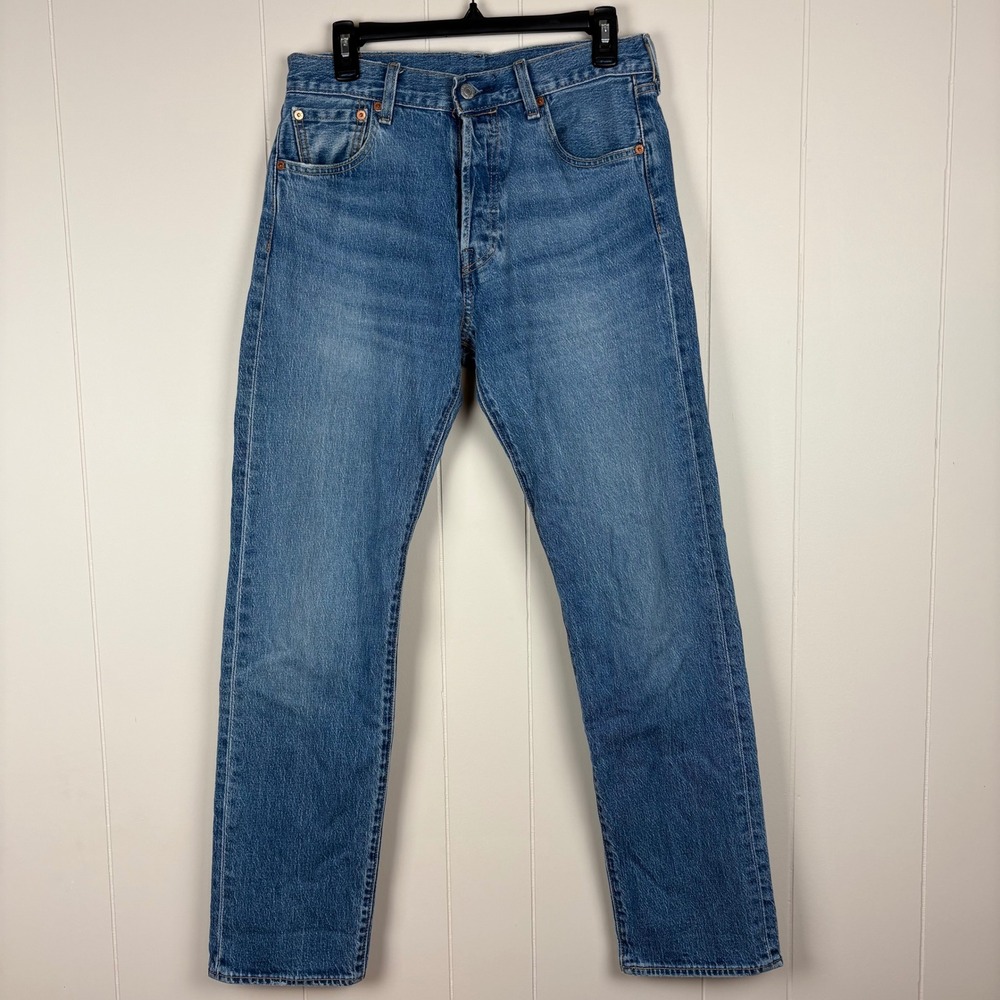 Levis 501 93 Straight Leg Jeans Mens 30x32 Blue Denim Button Fly Premium